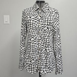 BCBG Maxazria Built in Tank Top Long Sleeve Button Up Bouse NWOT